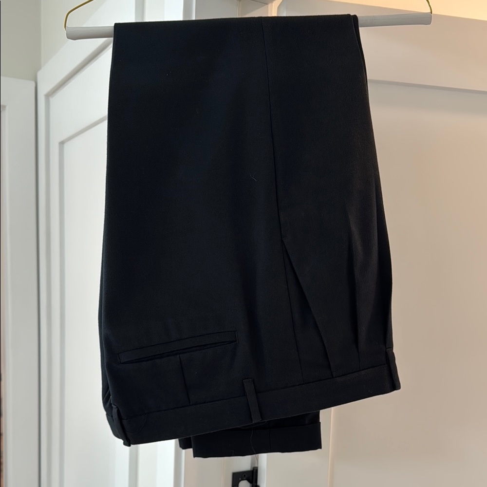 All Saints Jet Black Pleated Trousers